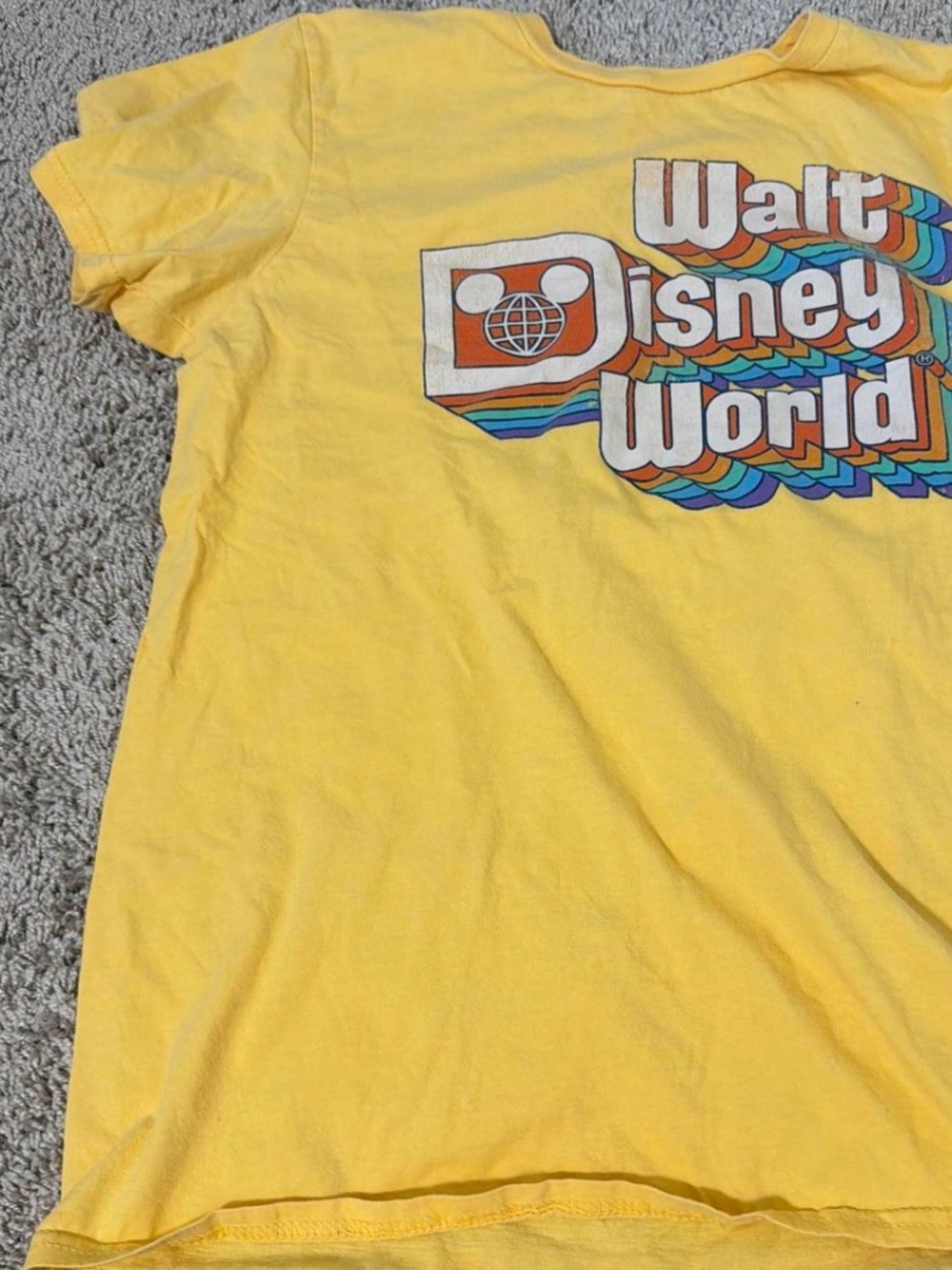 Disney Yellow Walt Disney World Retro Graphic Tee